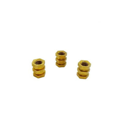 kopen Op maat gemaakte toebehoren Anodiserende precisie CNC-bewerkingsonderdelen Hexagon Messing Automotive Inserts Nuts online manufacture